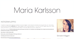Desktop Screenshot of mariakarlsson.forme.se